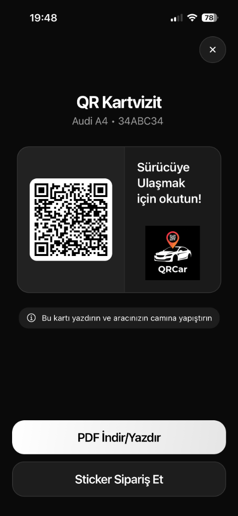 QR Car App Screenshot 3